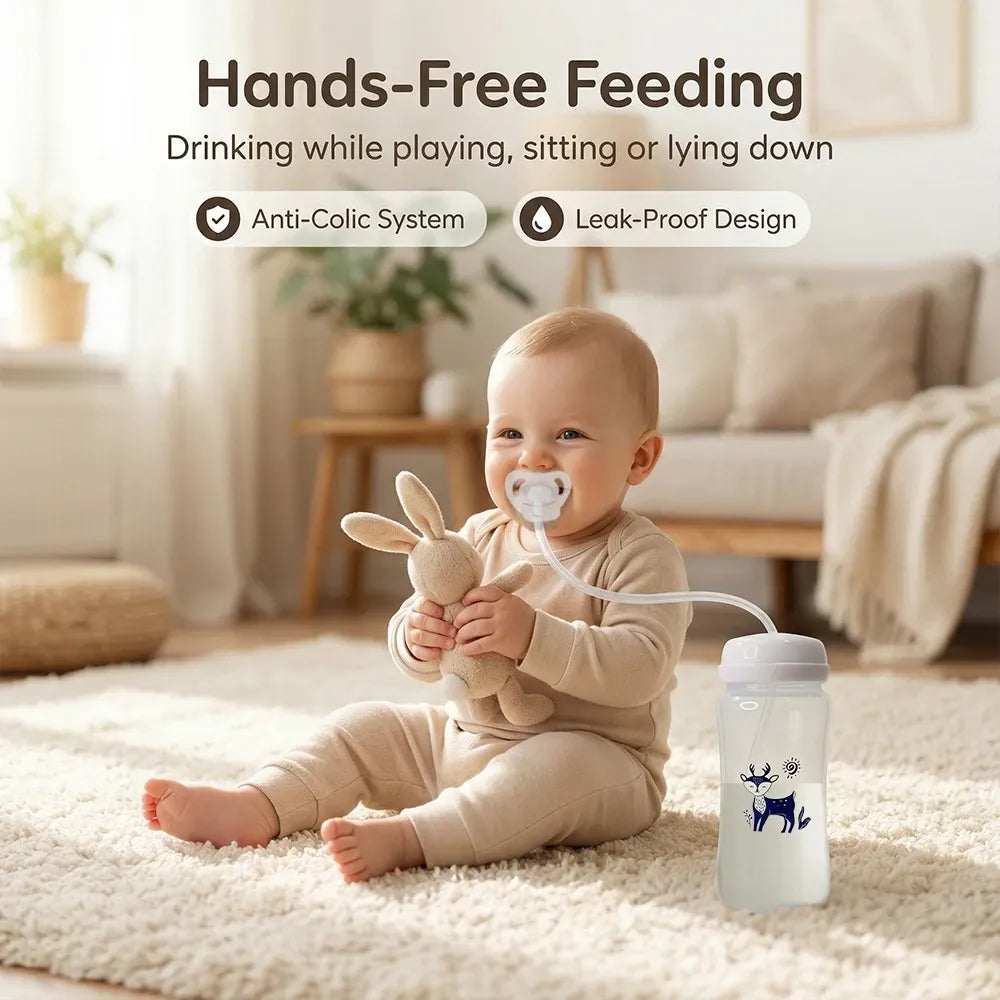 Beluris 3-in-1 Hands-Free Babyflasche Set