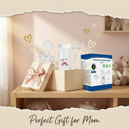 Beluris 3-in-1 Hands-Free Babyflasche Set