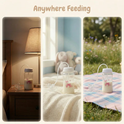 Beluris 3-in-1 Hands-Free Babyflasche Set